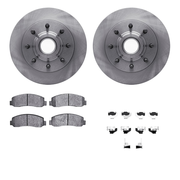 Dynamic Friction Co DFC Brake Rotor- Heavy Duty Brake Pad includes Hardware 6412-54269 - main