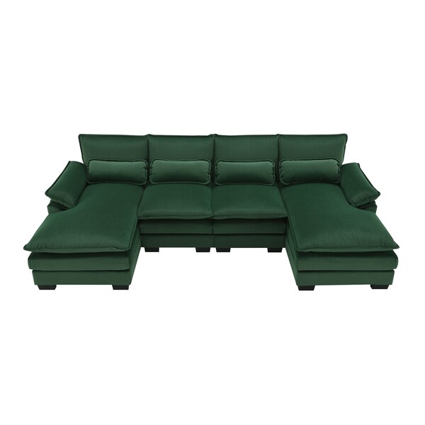 Homeroots 55" Green Fabric Modular Sleeper Sofa 568294 - main