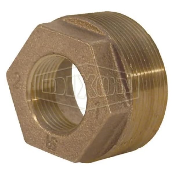 Dixon Hex Head Reducer Bushing, 3 x 2 in Nominal, MNPT x FNPT End Style, 125 lb, Brass HB3020B - main
