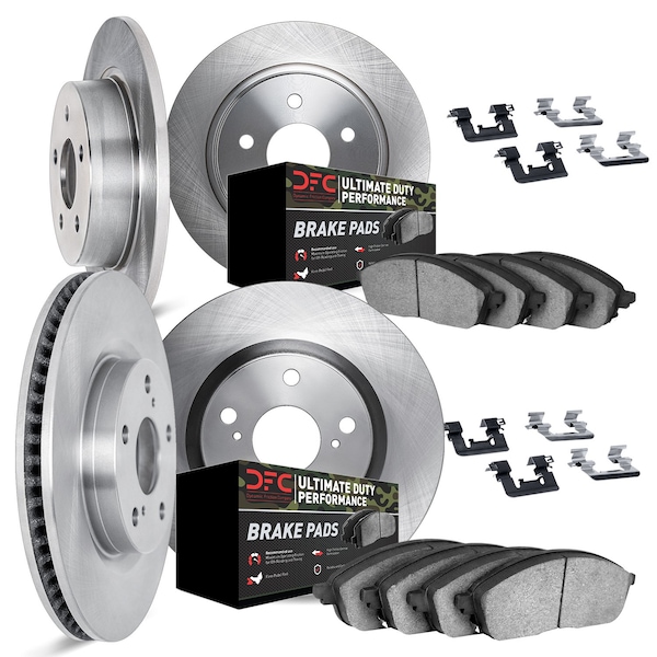 Dynamic Friction Co DFC Brake Rotor- Heavy Duty Brake Pad includes Hardware 6414-42041 - main
