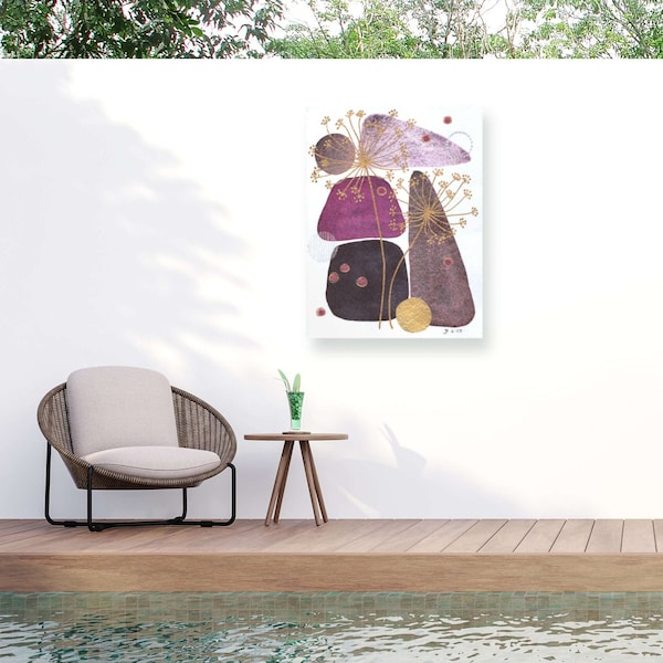 Trademark Fine Art Outdoor Canvas Art Jocelyn Benford Tip Top Wall Art for Patios, or Gardens GRL01877-OC2432WR - main