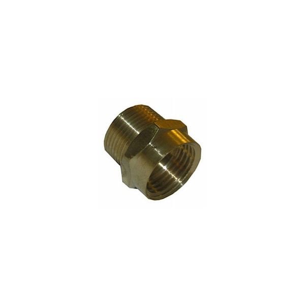 Larsen Supply Co. Garden Hose Brass Adapter, 3/4 FGH x 3/4 In. MPT 15-1709 - main