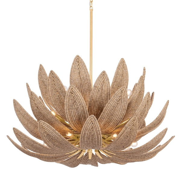 Corbett Lighting Varanasi 28 Light Chandelier in Vintage Gold Leaf Finish 539-42-VGL - main