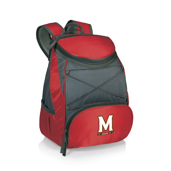 Picnic Time Family Of Brands NCAA Maryland Terrapins PTX Backpack CoolerRed with Gray Accents 633-00-100-314-0 - main