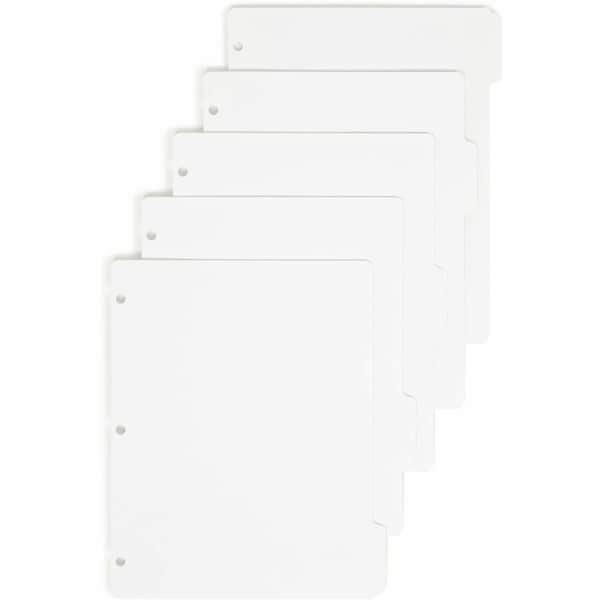 Smead Three-Ring Binder Index Dividers, 8.5"W x 11"L, 5 Tabs, 4 Sets, White 89415 - main
