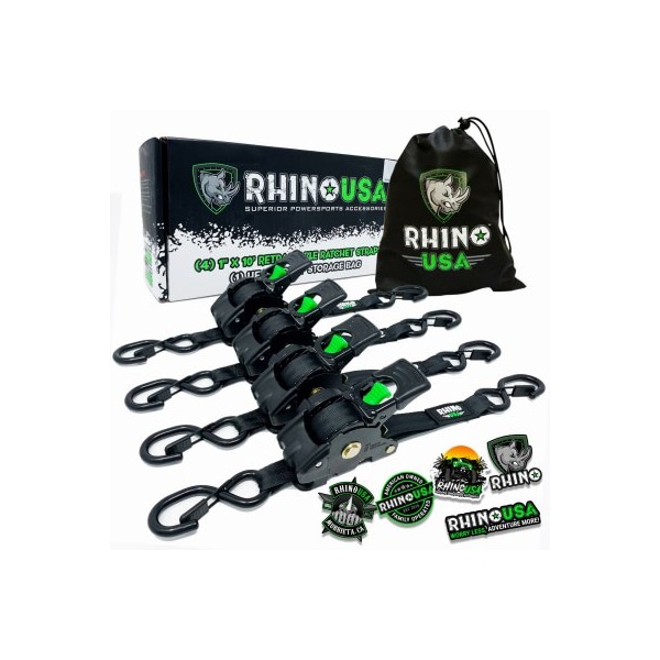 The Murrieta Rhino Holdco 1x10 Ratchet Strap, 4PK TD-RSRE1X10-BLK-R - main