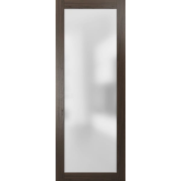 Sartodoors Planum 2102 Modern Interior Door Slab Chocolate Ash can be used as Barn Sliding Pocket-28x84 PLANUM2102S-CA-28 x 84 - main