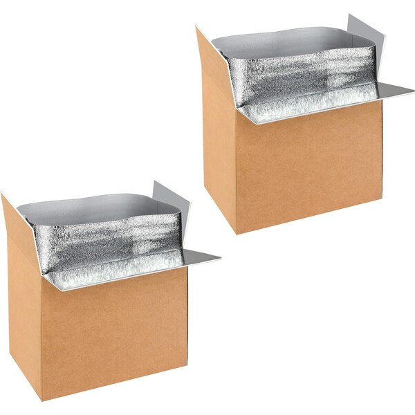 Yssoa Insulated Shipping Boxes with Aluminum Foil Liner, 19inx12inx16in, New, 2PK OPFOAMCARTONLX2BAG - main