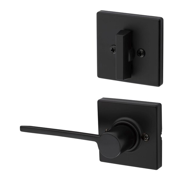 Kwikset Right Hand Ladera Lever with Square Rose Interior Single Cylinder Handleset Trim for Both 800 and 966LRLSQTRH-514.UNIV - main