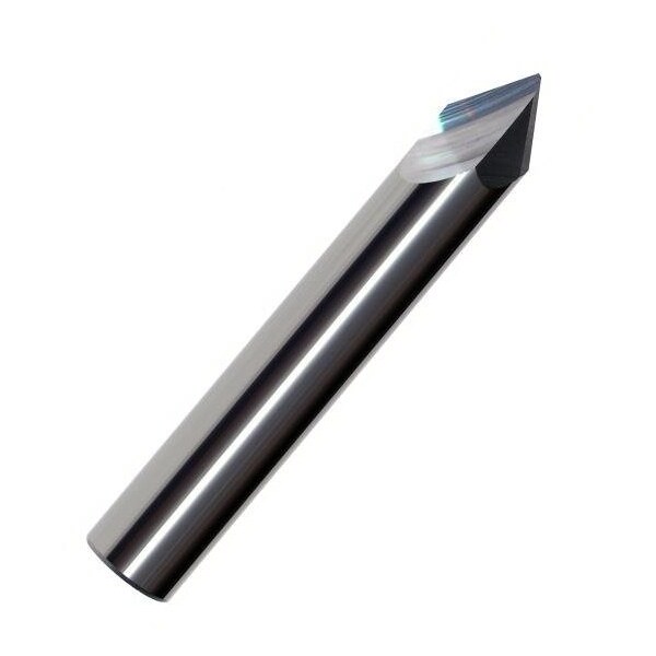 Monster Tool 2 Flute Chamfer Mill, Single End, 3/8in diameter, 60 Deg included angle, Bright Finish 209-062375 - main