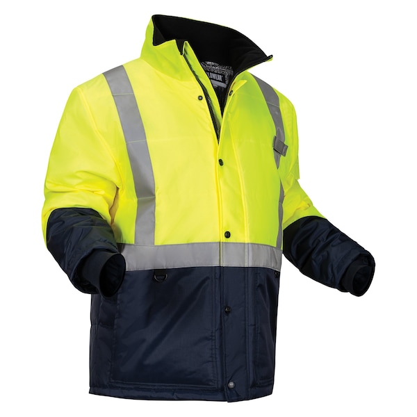 Ergodyne 4XL Lime Class 2 Insulated Hi-Vis Freezer Jacket 6478 - main