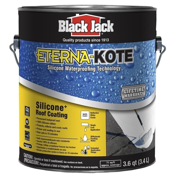 Black Jack ETERNAKOTE 5576120 Roof Coating, White, 1 gal, Liquid 1342652 - main