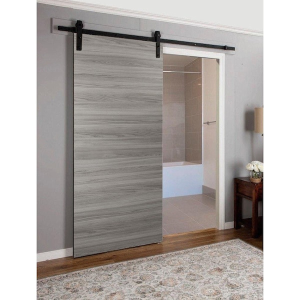 Sartodoors Sturdy Barn Door with Hardware, Planum 0010 Ginger Ash, 6.6FT Rail Hangers Heavy Set, Modern Solid PLANUM0010BD-B-GA-42 - main