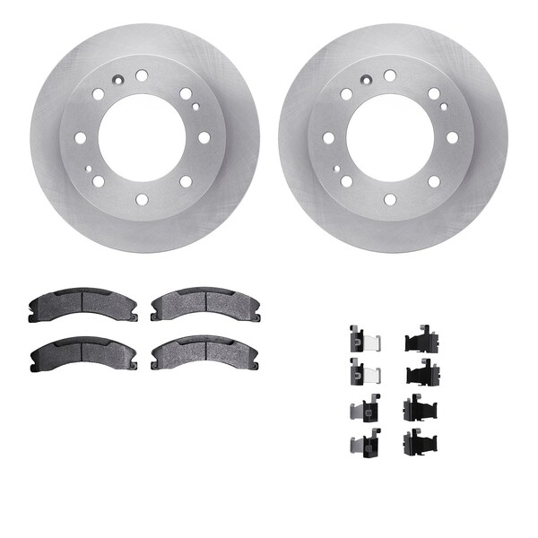 Dynamic Friction Co DFC Brake Rotor- Heavy Duty Brake Pad includes Hardware 6412-48127 - main