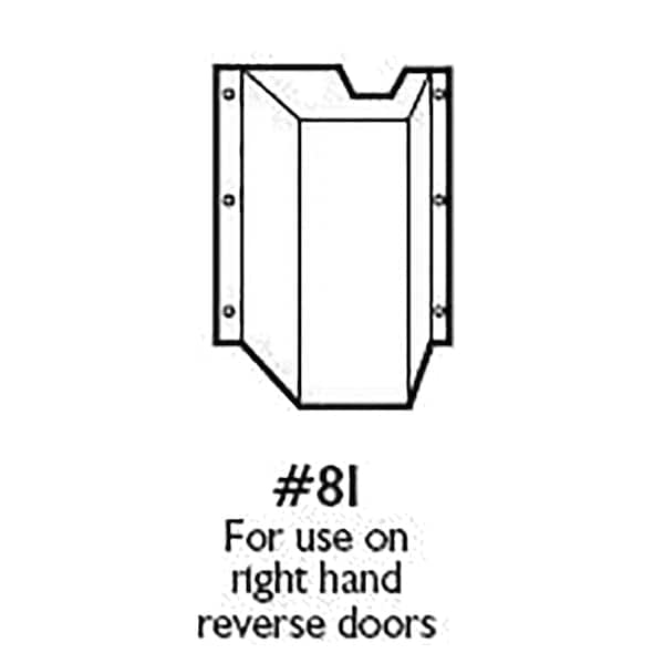 Don-Jo Vertical Rod Latch Protector, RHR, 6-3/4in by 10in Height, Satin Stainless Steel Finish 81-630 - main