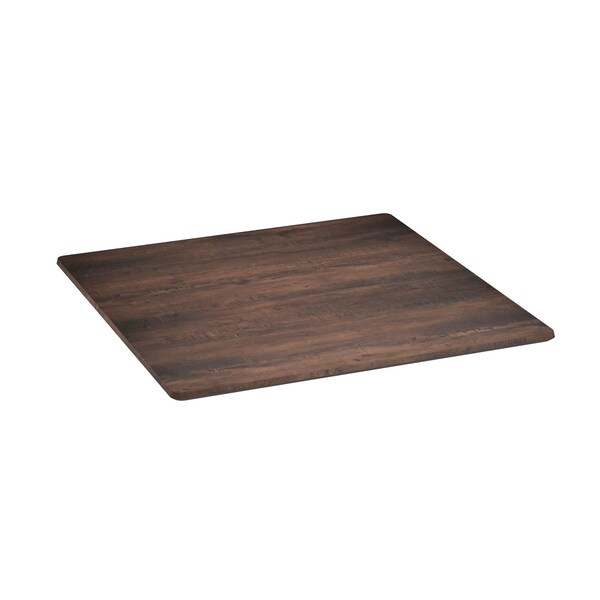 Flash Furniture TopGuard 36" Square Dark Brown Outdoor Tabletop with Seamless Surface Technology ST-SQ918B-1-M-3A-W-BR-GG - main