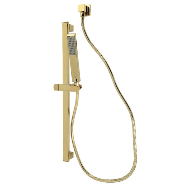Kingston Brass Shower System with Slide Bar and Hand Shower, Polished Brass KXK2542 - main