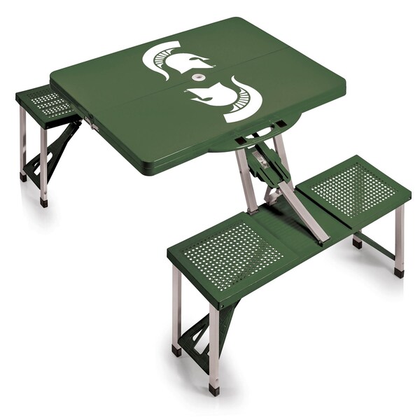 Picnic Time Family Of Brands Michigan State Spartans - Picnic Table Portable Folding Table 811-00-121-354-0 - main