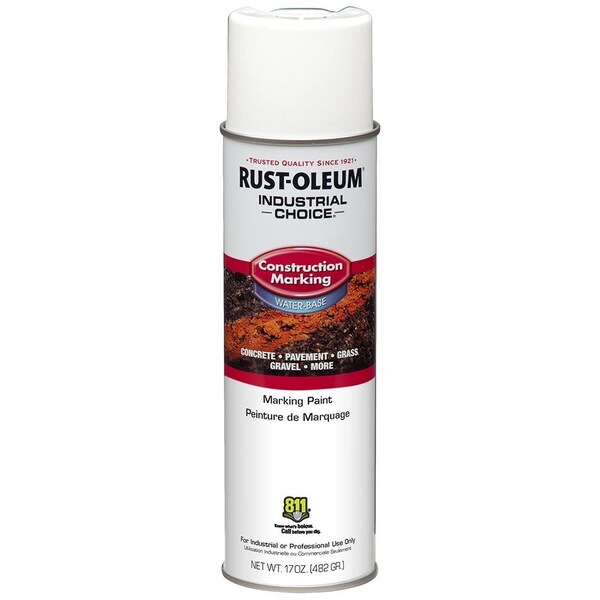 Rust-Oleum 17 Oz. Rust-Oleum 264692 White Industrial Choice M1400 System Water-Based Construction Marking 261937 - main