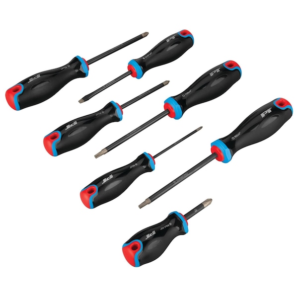 Performance Tool 7 pc. TPE Diamond Tip Screwdriver Set, Magnetic, CRV W1743 - main