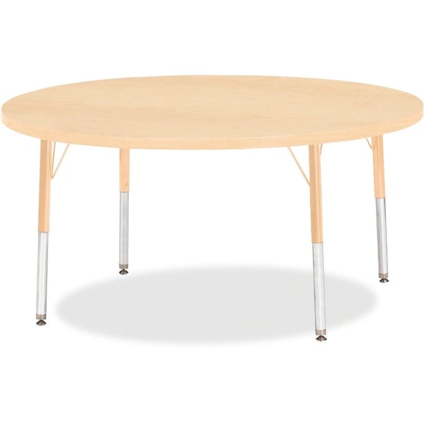Jonti-Craft Berries Round Activity Table, 48 in. Diameter, E-height, Maple/Maple/Camel 6433JCE251 - main