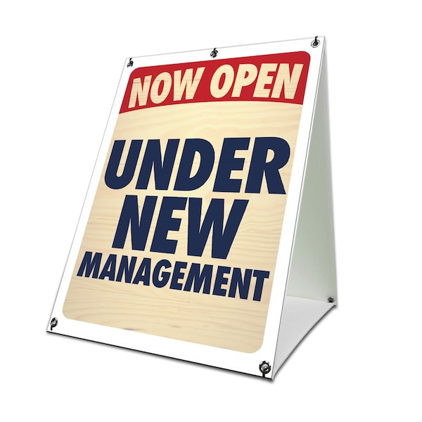 Signmission Now Open, 36 Inch x 24 Inch A-frame Yard Sign, Coroplast Yard Sign SBC-2436-30404 - main