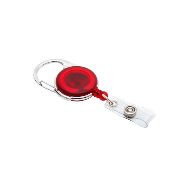 Sicurix Quick Clip ID Badge Reels Round Strap RED 68752 - main