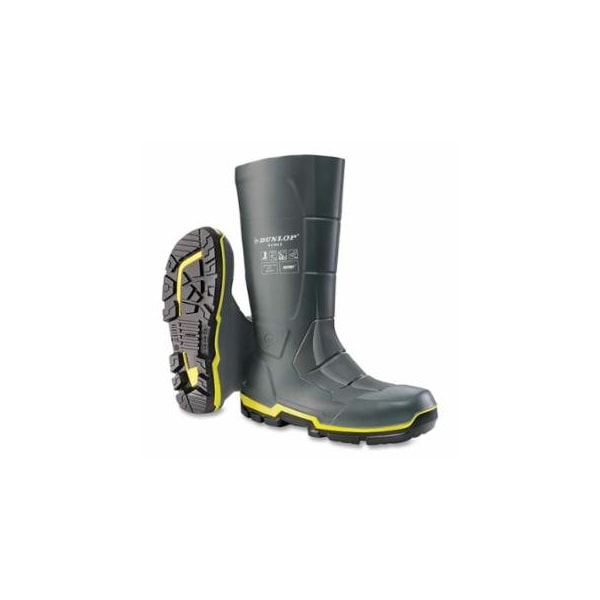 Dunlop Protective Footwear MetMax Full Safety Metatarsal Boots, Steel Toe/Midsole, Men's 4, 15 in, PVC, Gray 868-MZ2LE02.04 - main