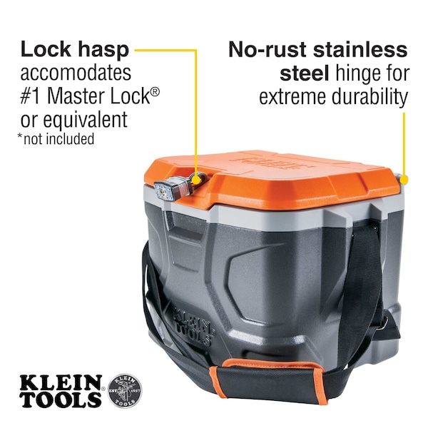 Klein Tools Tradesman Pro Tough Box Cooler, 17-Quart 55600 | Zoro