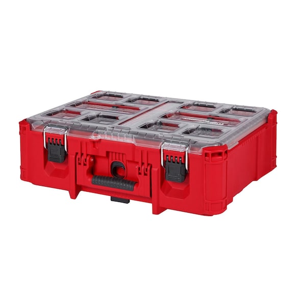 Milwaukee Tool Deep Compartment Box with 2 compartments, Plastic, 7.0 in H x 19.7 in W 48-22-8432 - main