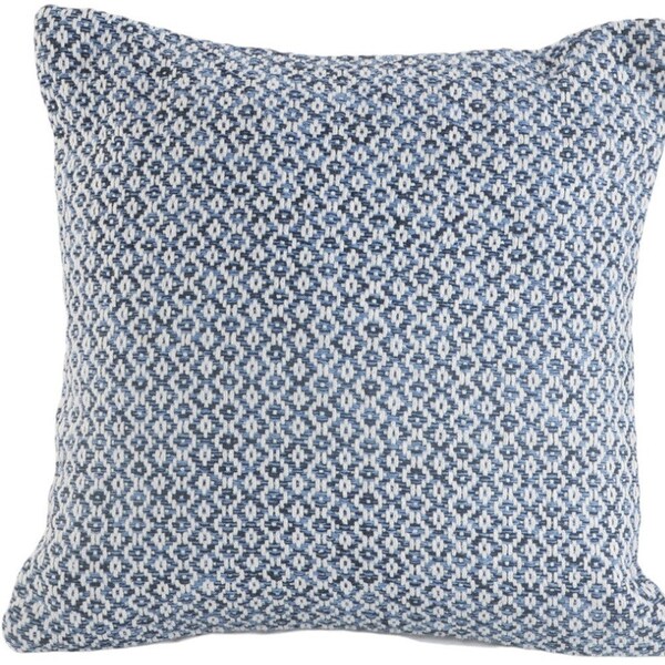 Homeroots Set of Two Blue Chevron Cotton Throw Pillows, 2PK 554596 - main