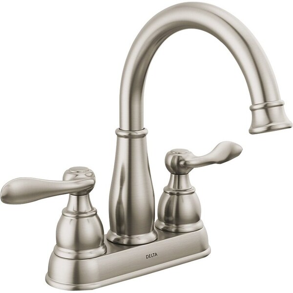 Delta Windemere Series Centerset Bathroom Faucet, Brushed Nickel, 1-5/8 in Plate Size, 5-11/16 in, 1.2 gpm 25896LF-BN - main