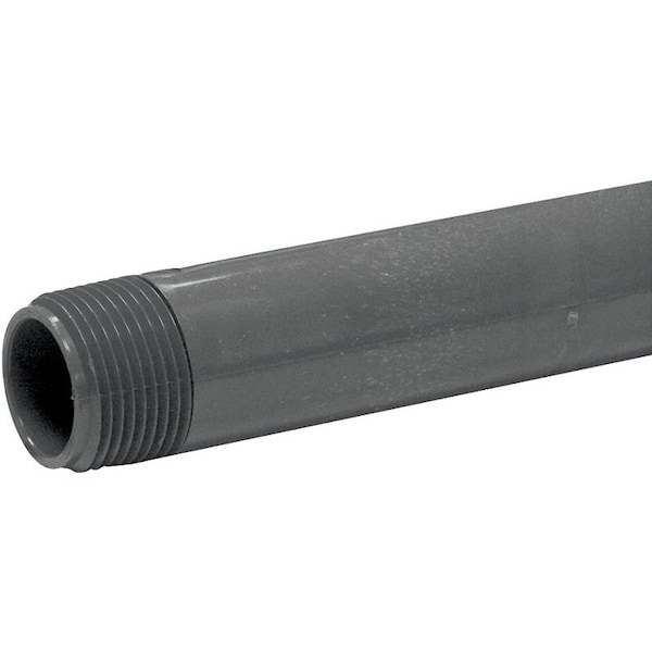 Genova Products Lasco 210080Bc Pipe Nipple, 1 In, Pvc, Sch 80 Schedule, 8 In L 385080D - main