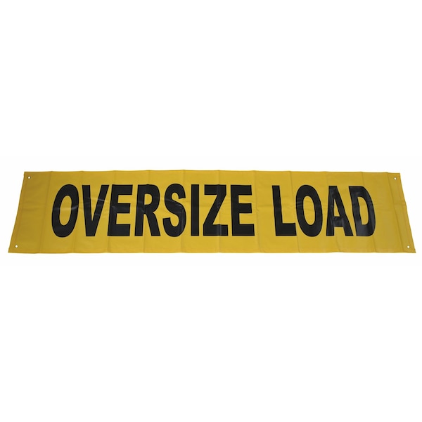 Doleco Banner Wide Oversize Load 14" x 72" with 4 Ropes, Heavy-Duty Mesh 28000008 - main