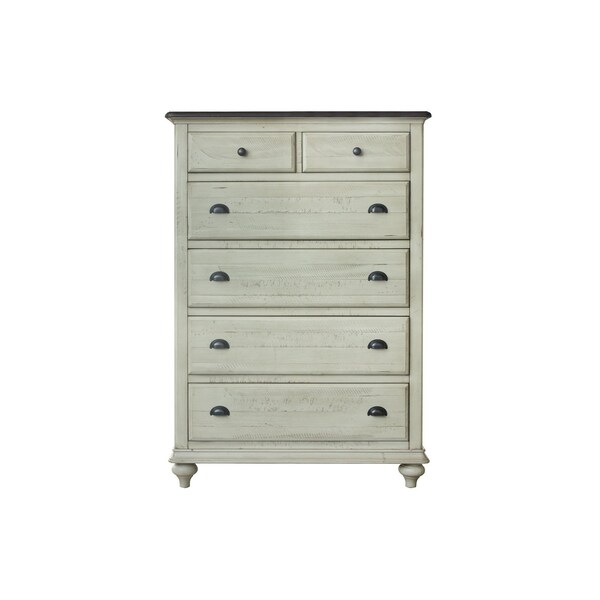 Homeroots 39" x 20" x 56" Two ToneSolid WoodChest 366178 - main