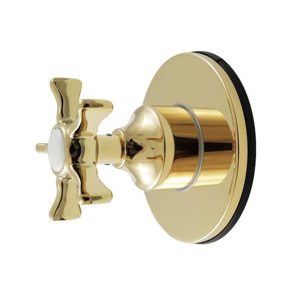 Kingston Brass Single-Handle Six-Way Diverter Valve with Round Trim Kit, Polished Brass KS4032NX - main