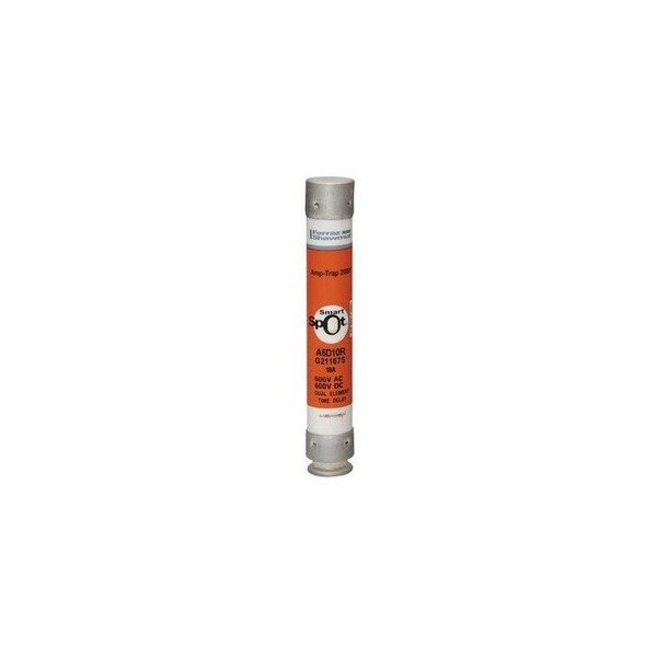 Ferraz Shawmut 0.81in x 5in, 600 VAC/VDC, 10 A, 200 kA AC/100 kA DC Interrupt, Fiberglass Body, Tin Plated A6D10R - main
