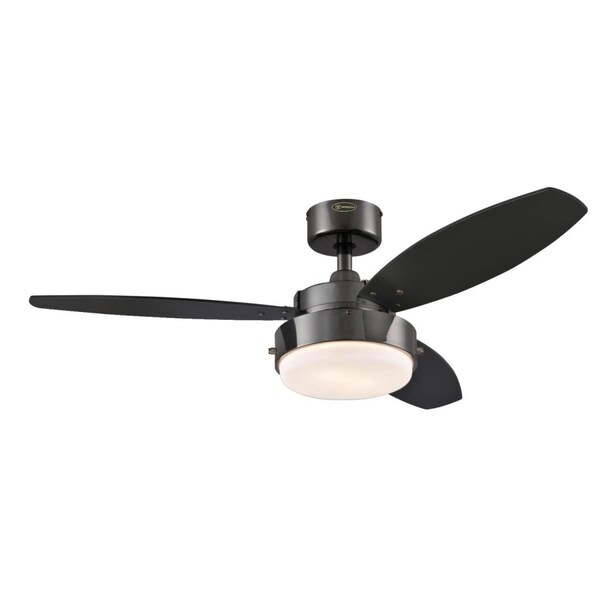 Brightbomb 42 in. Gun Metal Finish Reversible Blades Opal Frosted Glass, Black & Graphite BR2690155 - main