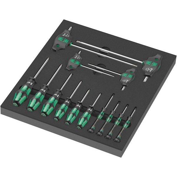 Wera 9712 Foam insert TORX HF screwdriver set 1, 14 pieces 5150103001 - main