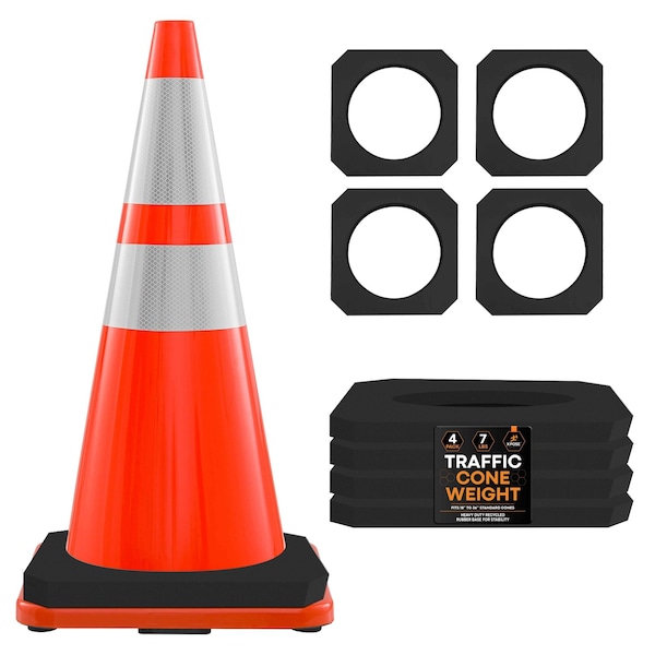 Xpose Safety Traffic Cone Weight, 7 lbs., 4PK TCW-7LB-4-X-S - main