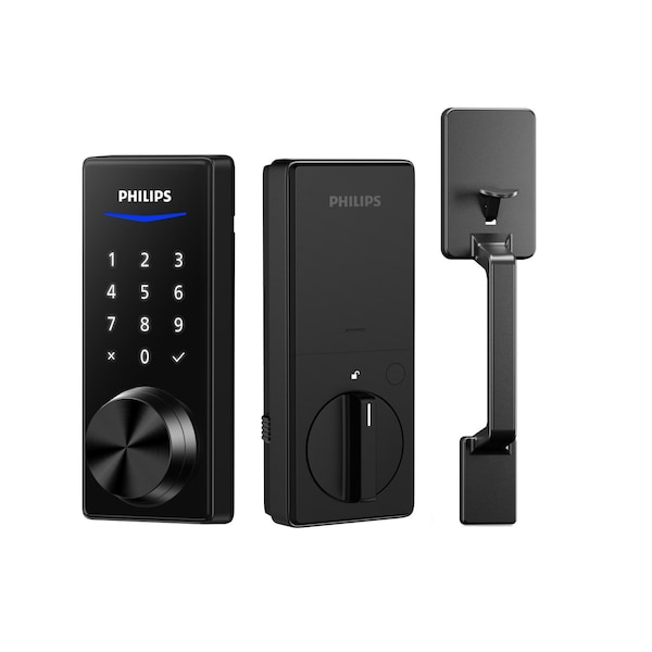 Philips Home Access 1000 Series Single Cylinder Electronic Deadbolt with Handle Set DDLOM1010X15HBH - main