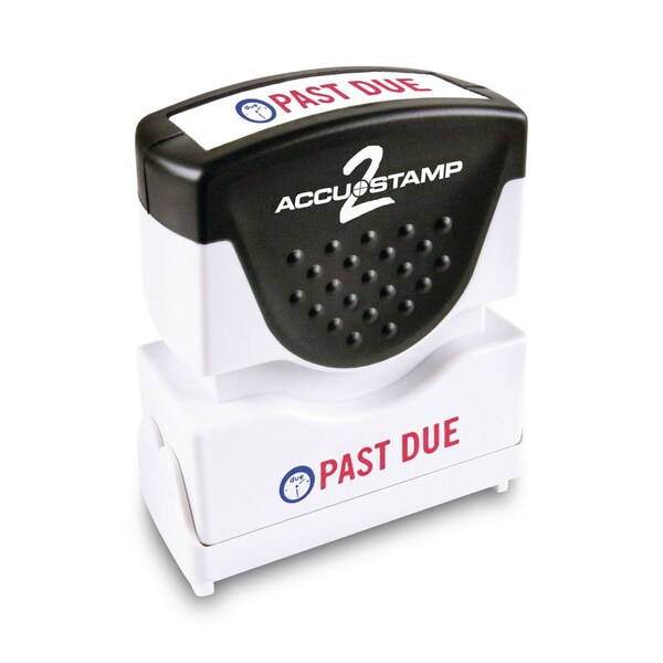 Accu-Stamp2 Stamp, Red/Blue, Past Due, 1-5/8"x1/2" 035543 - main