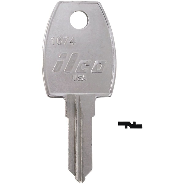 Ilco 1674 WD / Treadway Lock Key Blank, 10PK IAA00019692 - main