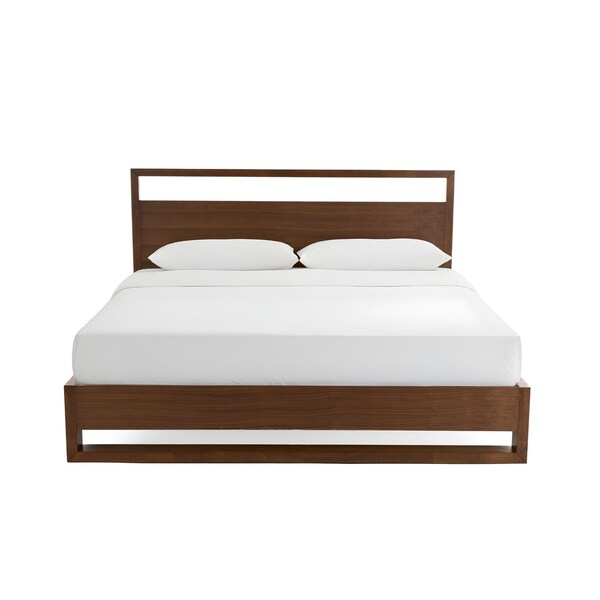 Homeroots Brown Wood And California King Bed Frame 486187 - main