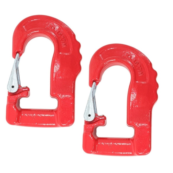 Mytee Products Round Sling Hook, Red, 13,200 lbs WLL, 2PK RSH-13200-Rx2 - main