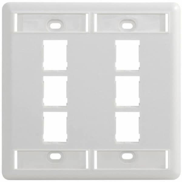 Ortronics HDJ 6 HOLE, 2 GANG FACEPLATE, 403HDJ26-88 - main