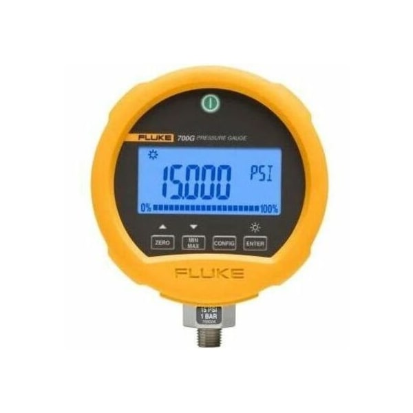 Fluke Digital Test Compound Gauge, -12 to 0 to 100 psi, 3 3/4 in Dial, 1/4 in NPT, Bottom Location FLUKE-700G06 - main