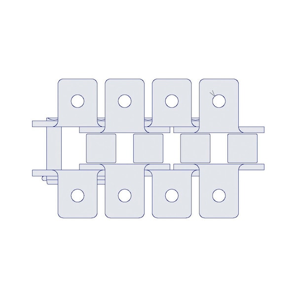 Hkk Chain HKK Riveted Single Pitch Standard w/K-1 Att on Every P, .5P, .312 Dia x 5/16 W RC040RK1EV - main