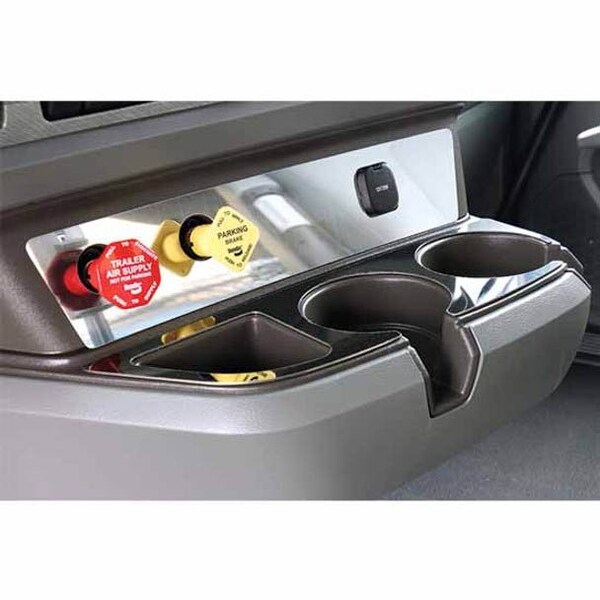 Ilc Repl. For Kenworth W990 Year 2020 Stainless Steel Trim For Cup Holder Wout Automatic Transmiss WZ-EQKB-E - main
