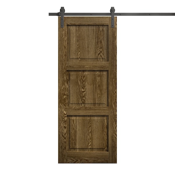 Sartodoors Modern Barn Door 36 x 80 inches, Ego 5010 Marble Oak, 6.6FT Rail Track Heavy Hardware Set, Solid EGO5010BD-B-DMR-36 - main